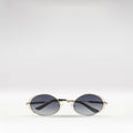 Calypso Women's Black Retro Oval Sunglasses