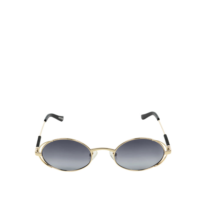 Calypso Women's Black Retro Oval Sunglasses