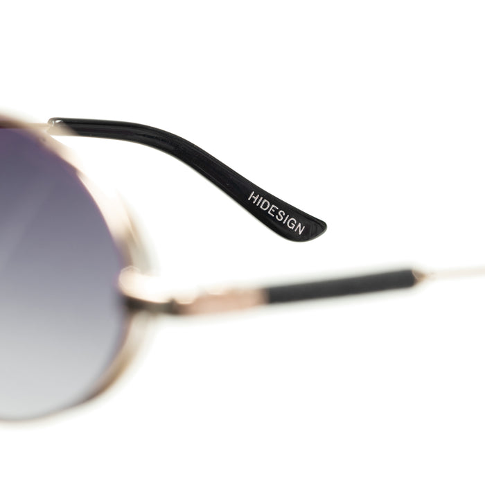 Calypso Women's Black Retro Oval Sunglasses
