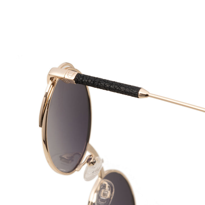 Calypso Women's Black Retro Oval Sunglasses