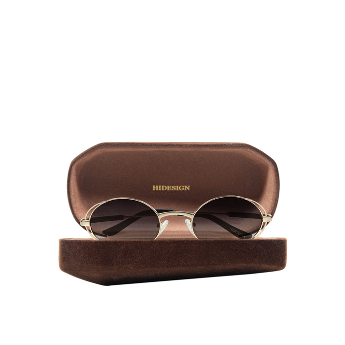 Calypso Women's Black Retro Oval Sunglasses
