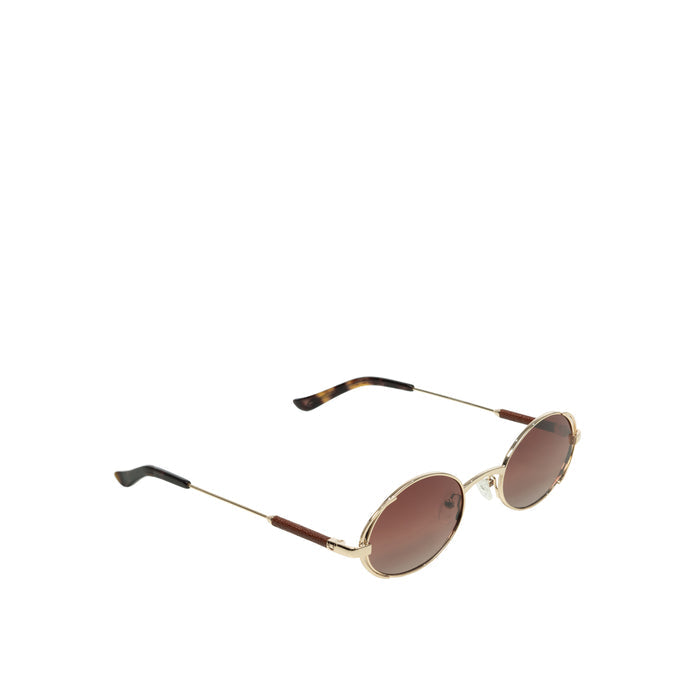 Calypso Women's Brown Retro Oval Sunglasses