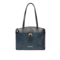 Camila Sb 02 Blue Leather Tote Bag