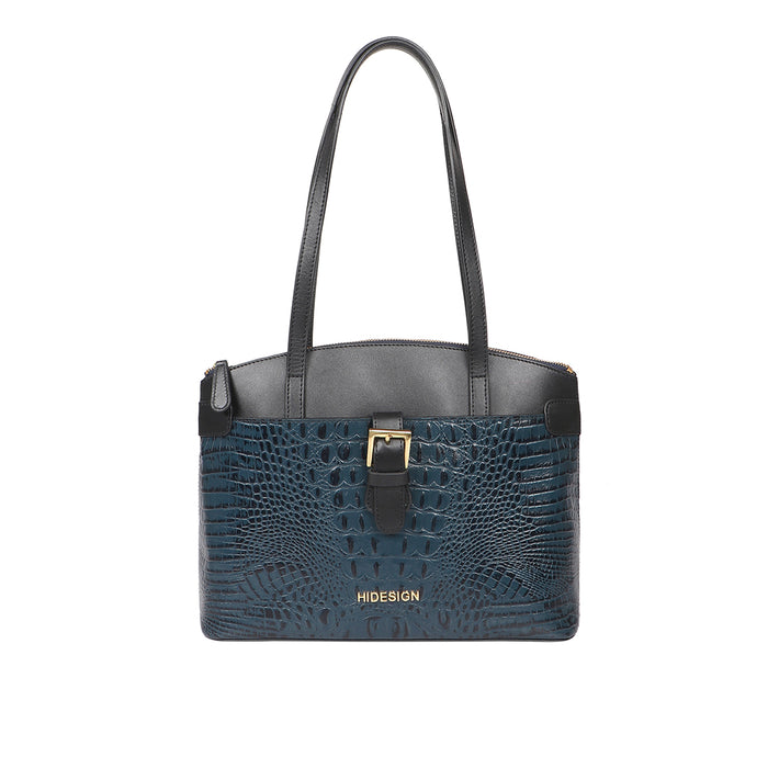 Camila Sb 02 Blue Leather Tote Bag