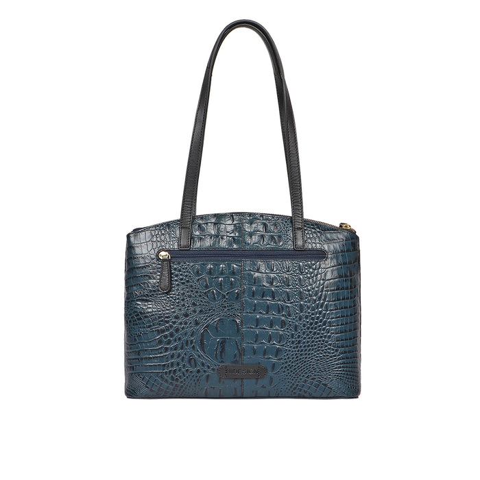 Camila Sb 02 Blue Leather Tote Bag