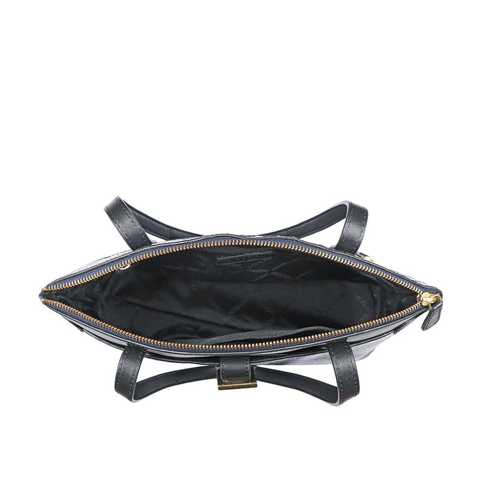 Camila Sb 02 Blue Leather Tote Bag
