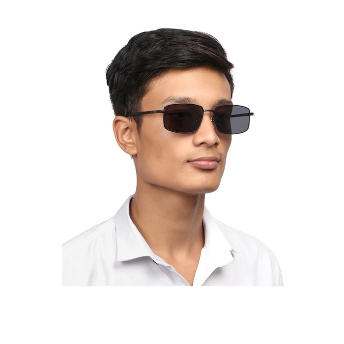 Cancun Men's Black Aviator Sunglasses