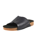 Cancun Women's Black Leather Sandals