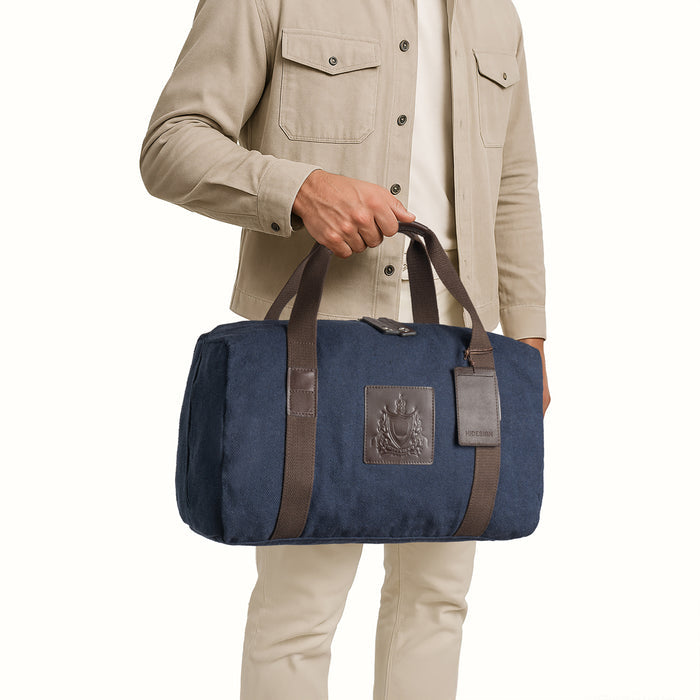Caravan Blue Canvas Duffle Bag