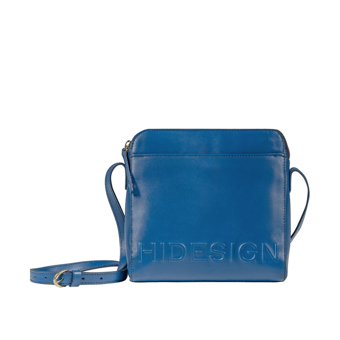 Carey 02 Blue Leather Shoulder Bag