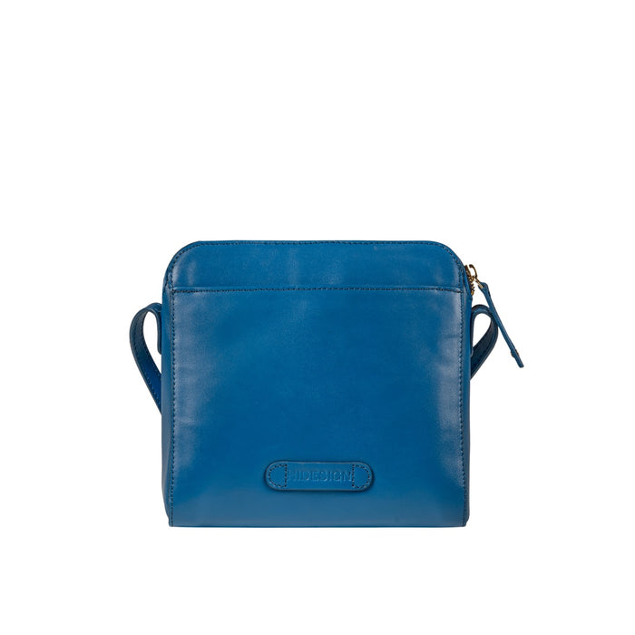 Carey 02 Blue Leather Shoulder Bag