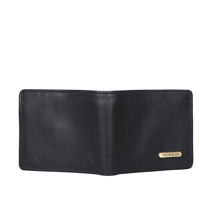 Carlos-W01 Sb Black Leather Bi-Fold Wallet