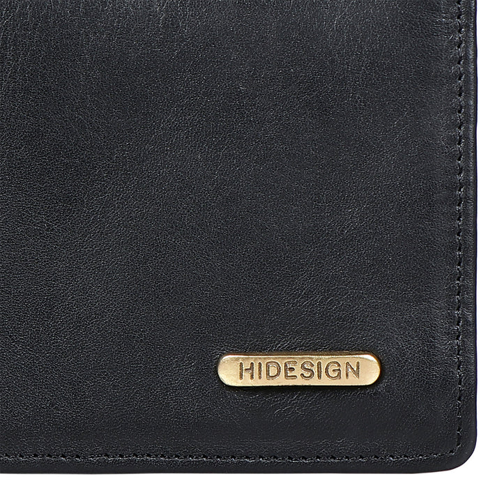 Carlos-W01 Sb Black Leather Bi-Fold Wallet