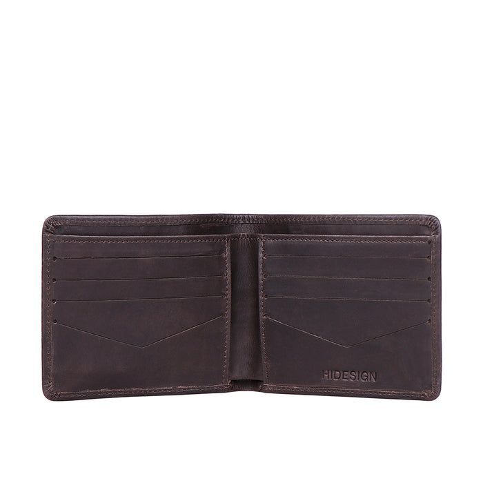 Carlos-W01 Sb Brown Leather Bi-Fold Wallet
