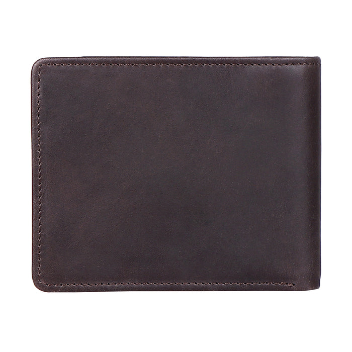 Carlos-W01 Sb Brown Leather Bi-Fold Wallet