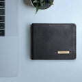 Carlos-W02 Sb Black Leather Bi-Fold Wallet