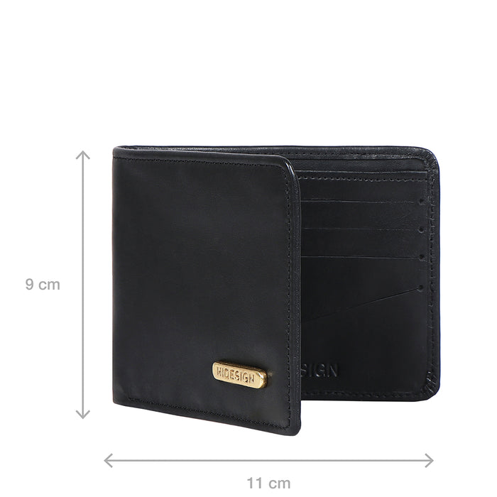 Carlos-W02 Sb Black Leather Bi-Fold Wallet