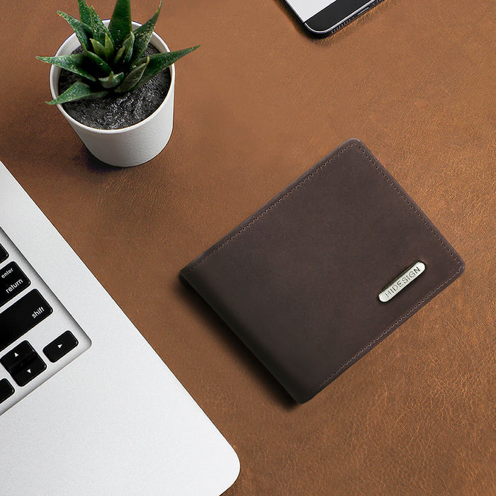 Carlos-W02 Sb Brown Leather Bi-Fold Wallet