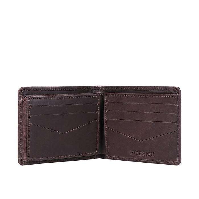 Carlos-W02 Sb Brown Leather Bi-Fold Wallet