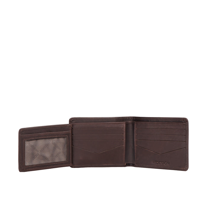 Carlos-W02 Sb Brown Leather Bi-Fold Wallet