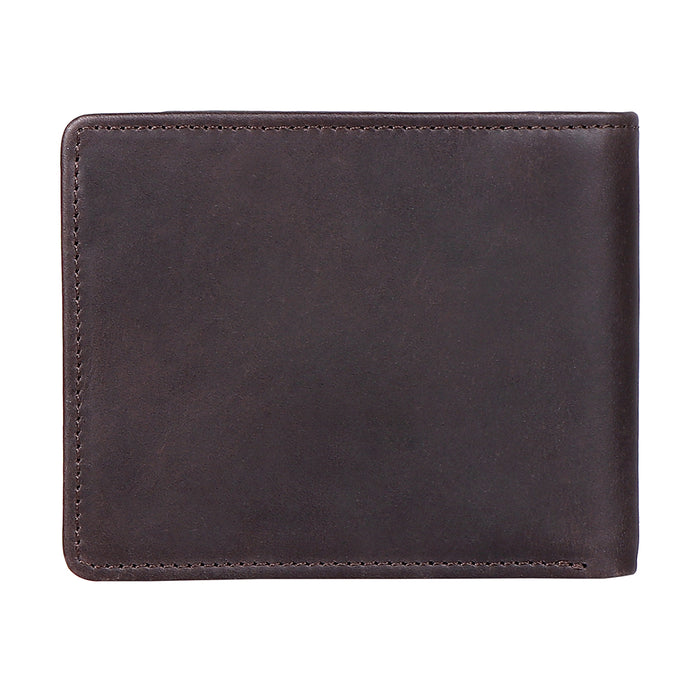 Carlos-W05 Sb Black Leather Bi-Fold Wallet