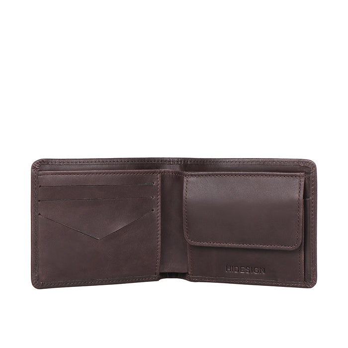 Carlos-W06 Sb Brown Leather Bi-Fold Wallet