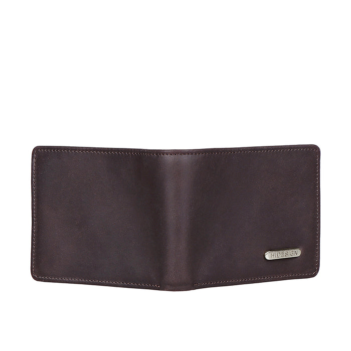 Carlos-W06 Sb Brown Leather Bi-Fold Wallet