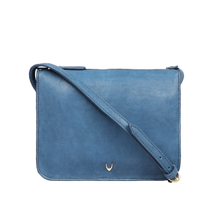Carmel 01 Blue Leather Sling Bag