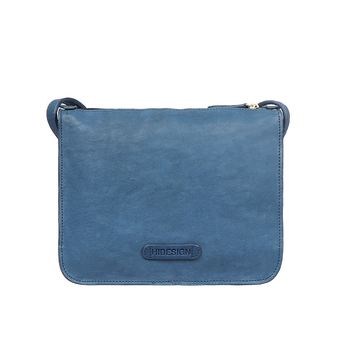 Carmel 01 Blue Leather Sling Bag