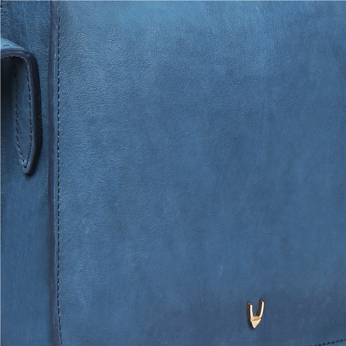 Carmel 01 Blue Leather Sling Bag