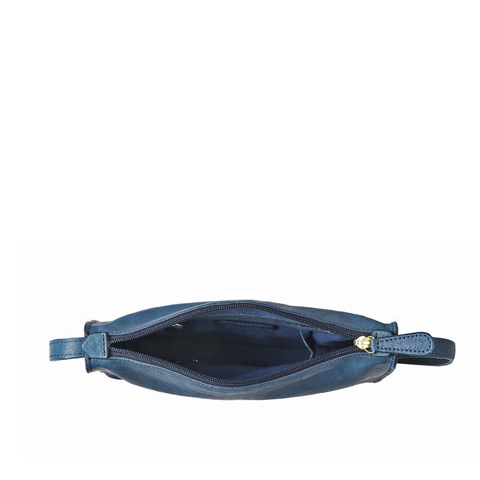 Carmel 01 Blue Leather Sling Bag