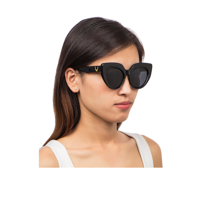 Carmel Women's Black Cat Eye Sunglasses