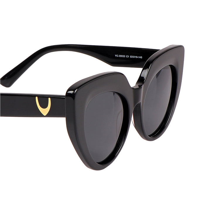 Carmel Women's Black Cat Eye Sunglasses