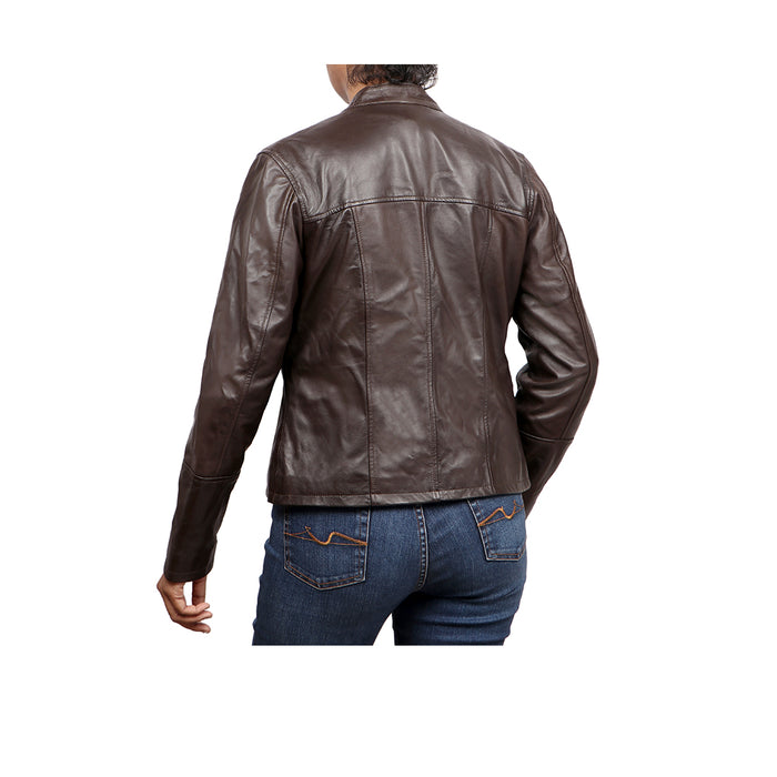 Carmen Women's S Racer Style Leather Jacket