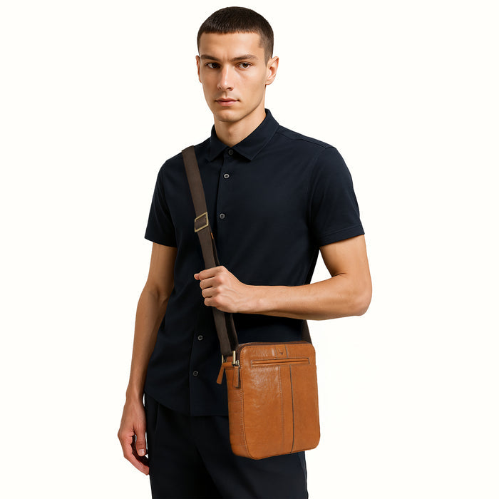 Carnaby 01 Tan Leather  Crossbody