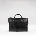 Carnegie 01 Black Leather  Laptop Bag