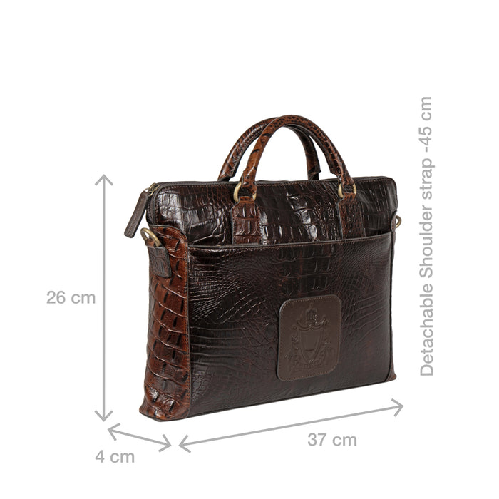 Carnegie 01 Brown Leather  Laptop Bag