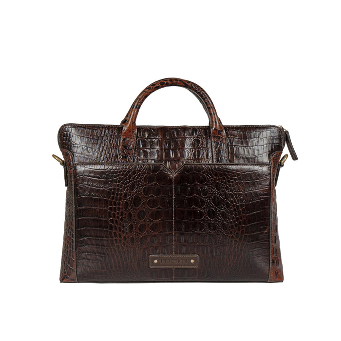 Carnegie 01 Brown Leather  Laptop Bag