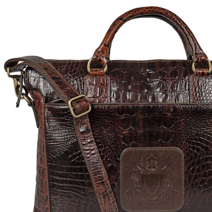 Carnegie 01 Brown Leather  Laptop Bag