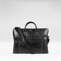 Carnegie 02 Black Leather  Laptop Bag