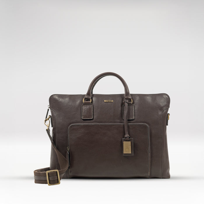 Carnegie 02 Brown Leather Laptop Bag