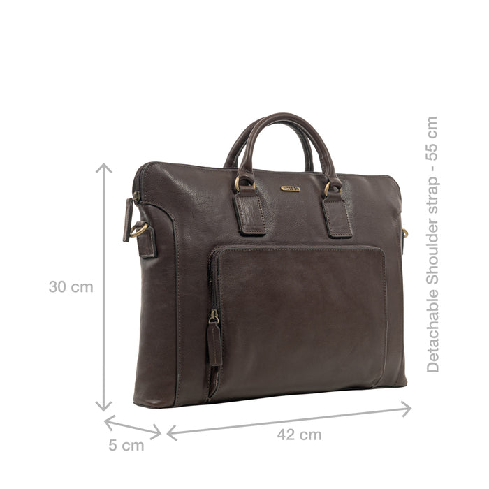 Carnegie 02 Brown Leather Laptop Bag