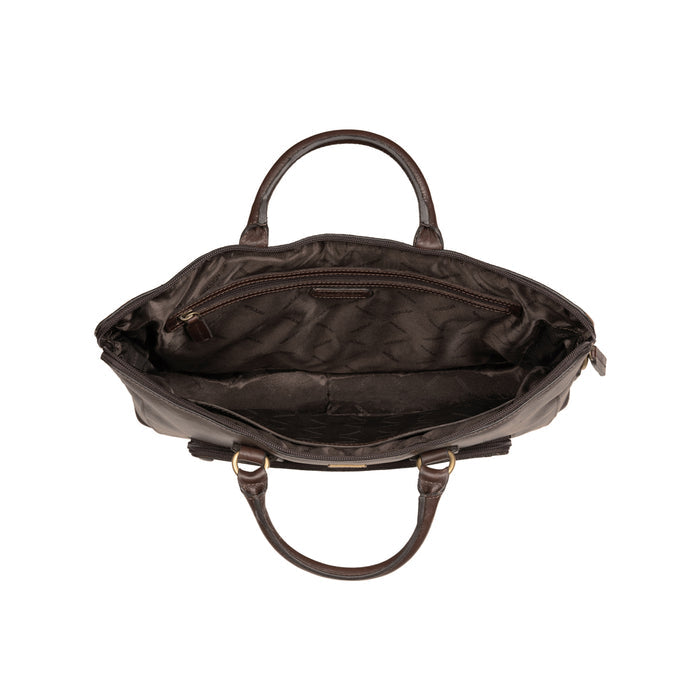 Carnegie 02 Brown Leather Laptop Bag