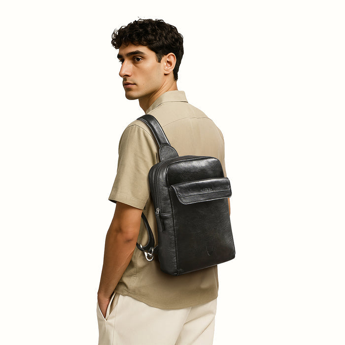 Cashmere 01 Black Leather  Crossbody