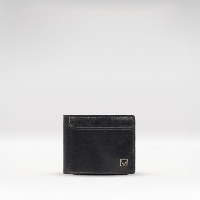 Cashmere W1 Black Leather Bi-Fold Wallet