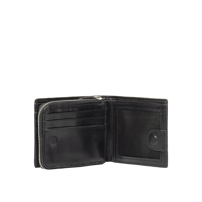 Cashmere W1 Black Leather Bi-Fold Wallet