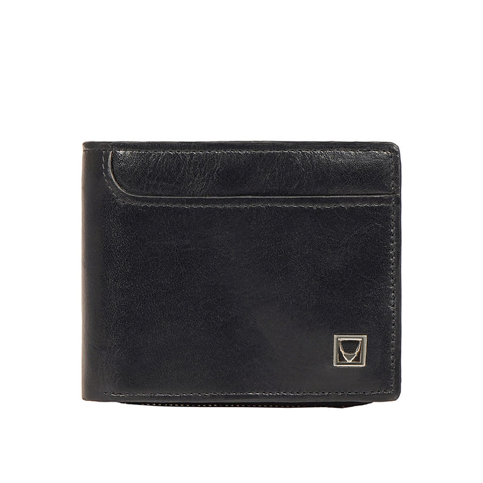 Cashmere W1 Black Leather Bi-Fold Wallet