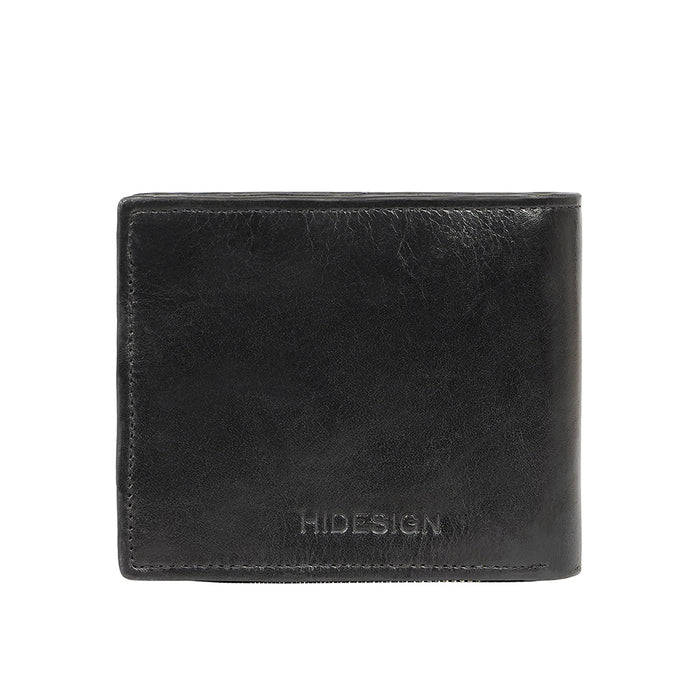 Cashmere W1 Black Leather Bi-Fold Wallet
