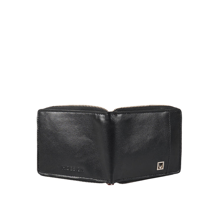 Cashmere W2 Black Leather Bi-Fold Wallet
