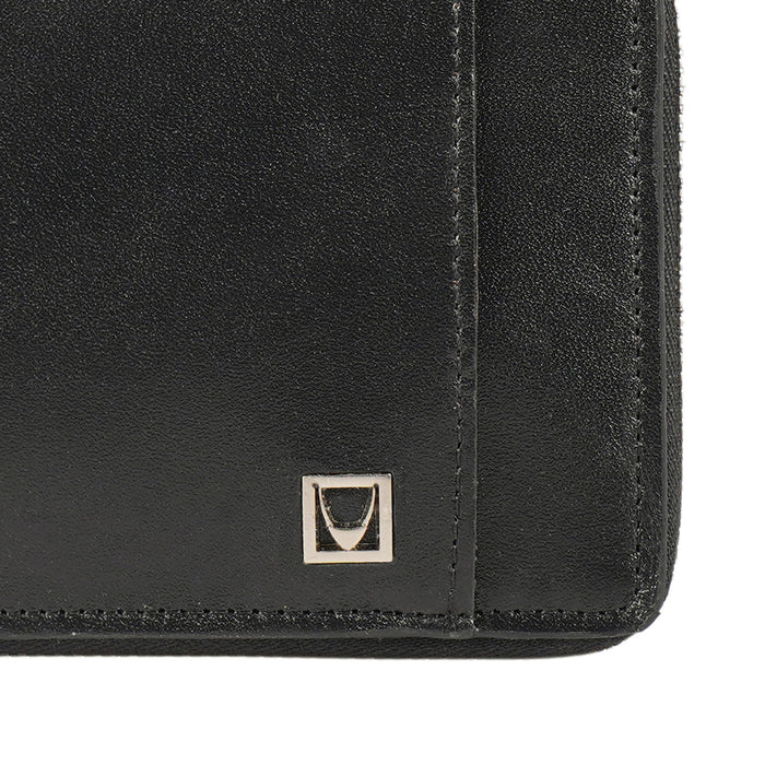 Cashmere W2 Black Leather Bi-Fold Wallet
